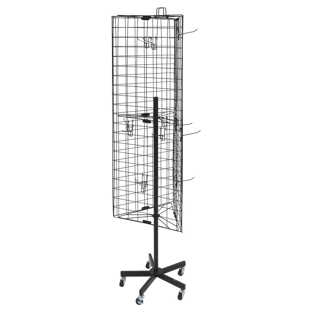 Triangular Grid Panel Display Stand, Floor Standing Gridwall Display Stand