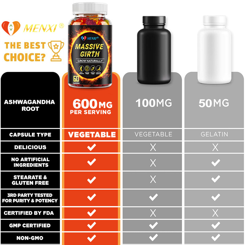 #1 BEST-MALE ENLARGER THICKER LONGER BIGGER 4" GROWTH ENLARGEMENT 120 GUMMIES