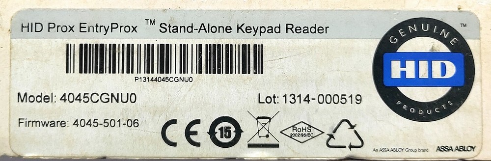 HID Prox Entry Prox 4045CGNU0 Stand-Alone Keypad Reader