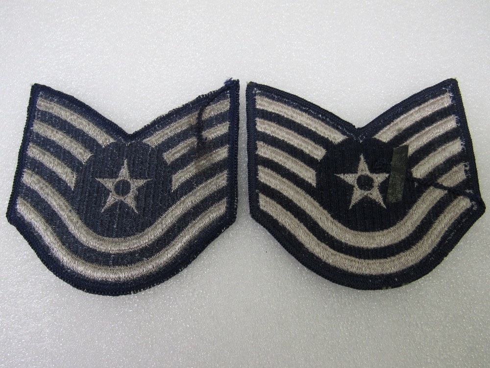 US Air Force Enlisted Rank Technical Sergeant E-6 Class A Shoulder Patch Set
