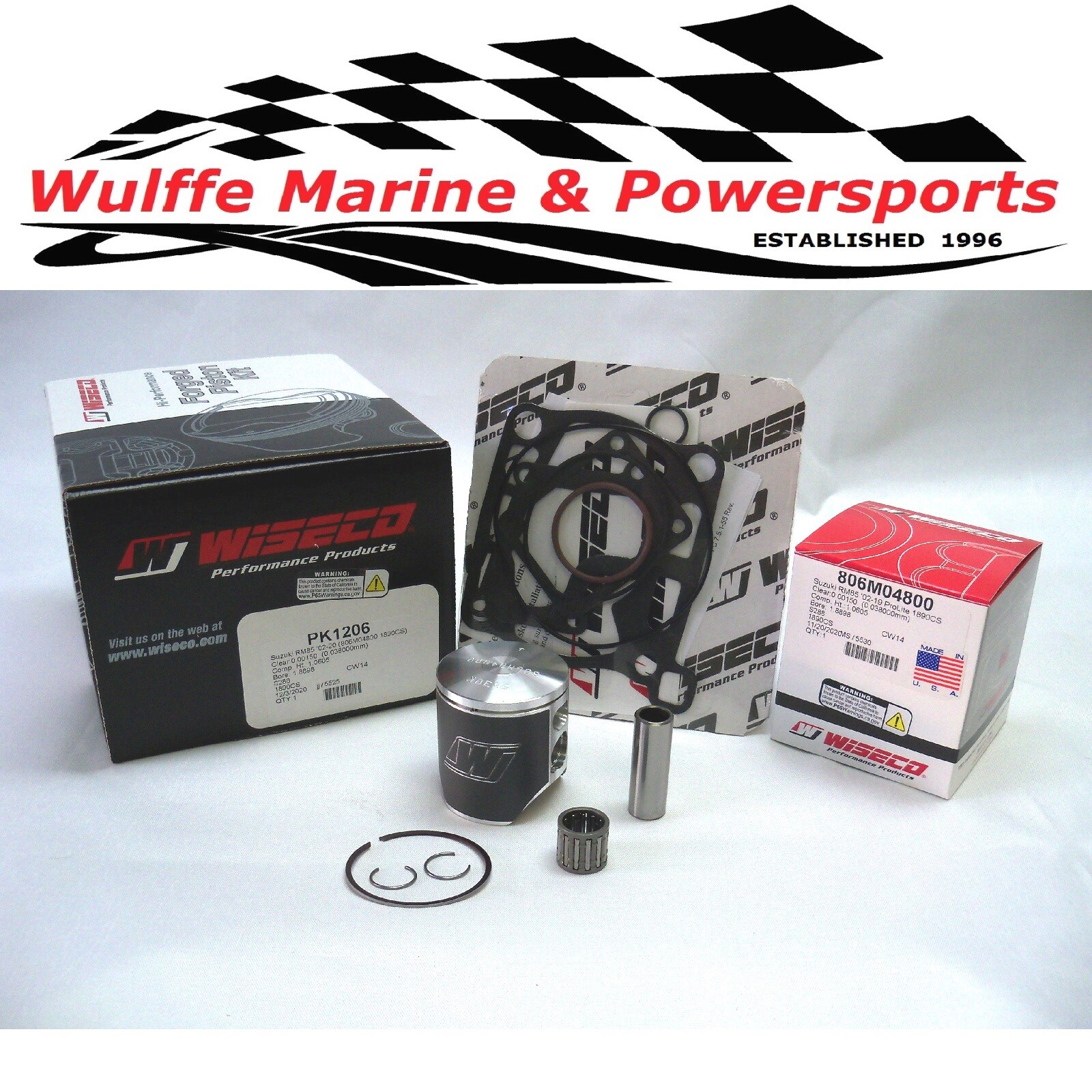Top End Rebuild Piston Kit Suzuki RM85 RM 85 2002-20 Std Bore 48mm Wiseco PK1206