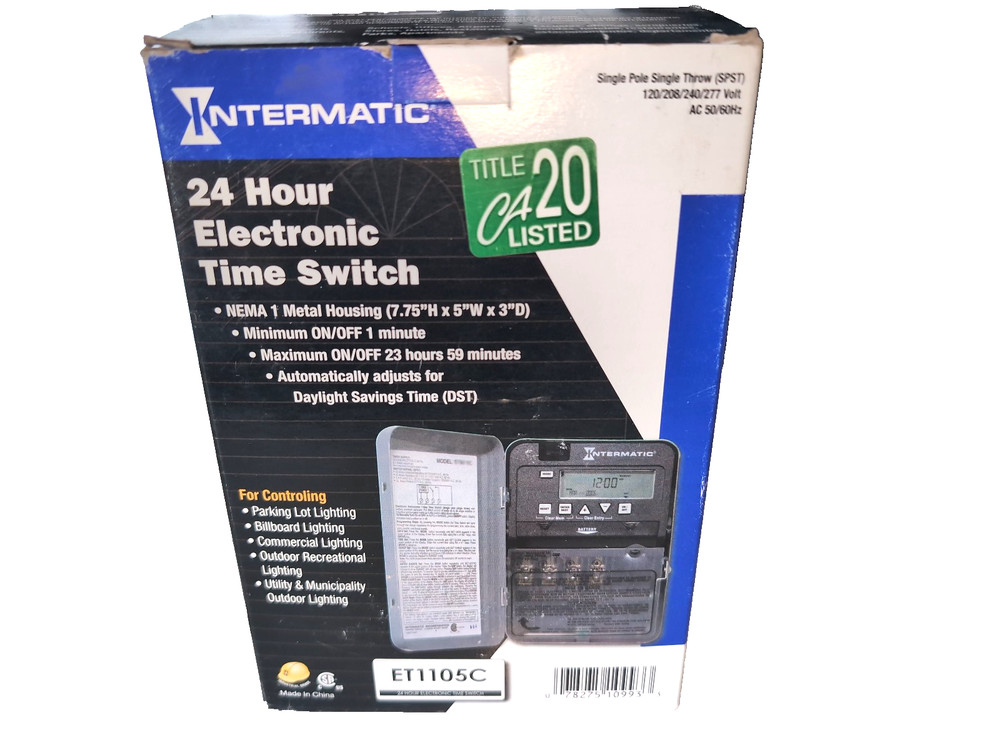 Intermatic ET1105C 24Hr Electronic Time Switch *NEW OB*