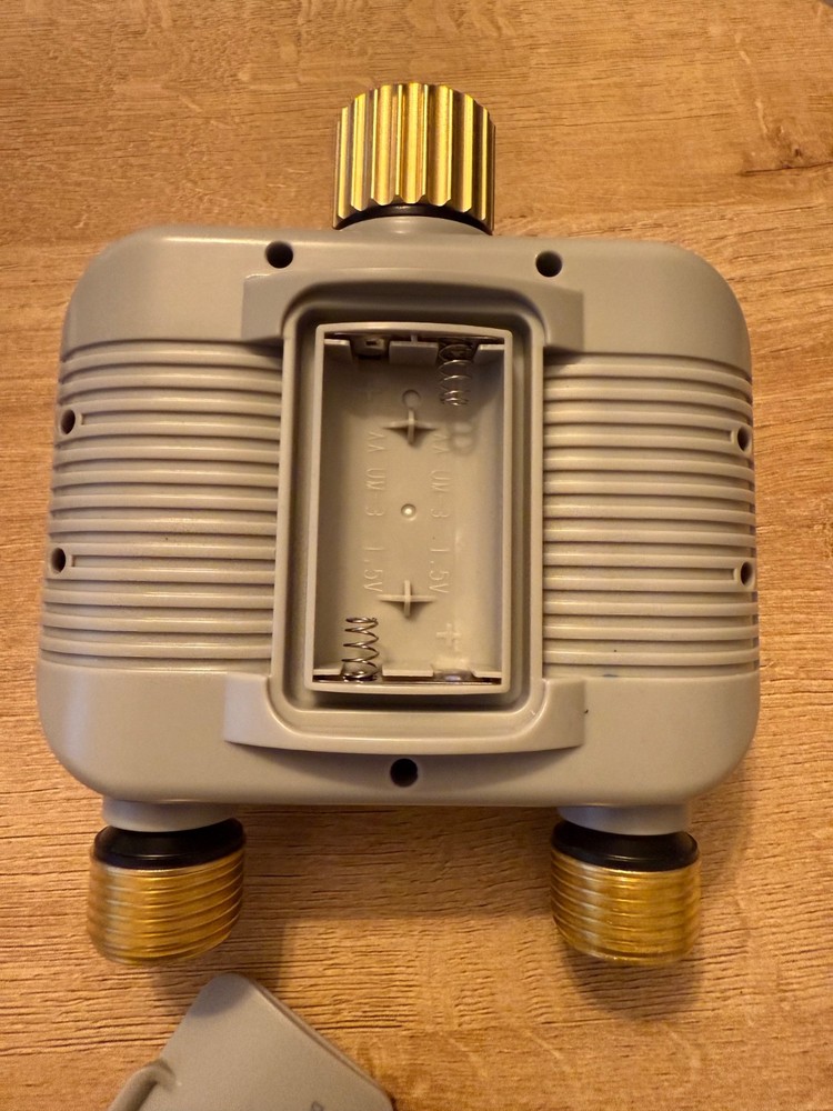 2 Zone Sprinkler Timer with Brass Inlet & Outlet, Programmable Water Timer - USA