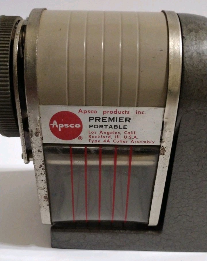 Vintage APSCO Premier Portable 4A Cutter Assembly Pencil Sharpener