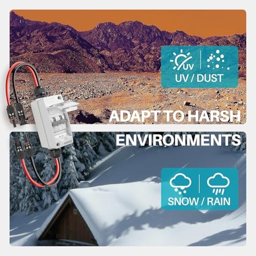 Solar Panel Disconnect Switch，1000V 50Amp Solar Breaker， IP65 DC1000V 50Amp