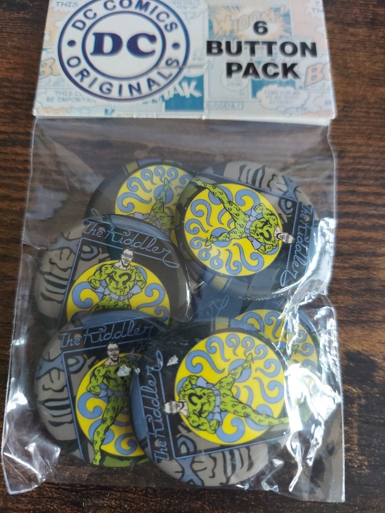 DC Comics Original 6 Button Pack Riddler Buttons