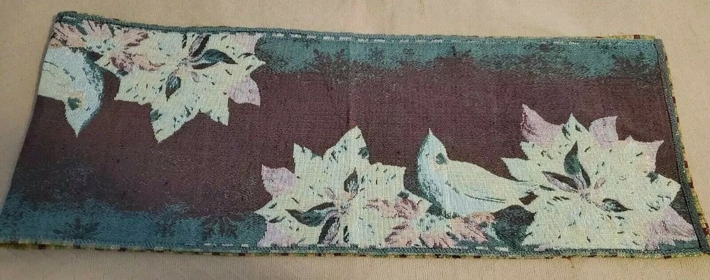 Fall Harvest Table Runner 60" L 12" W, White