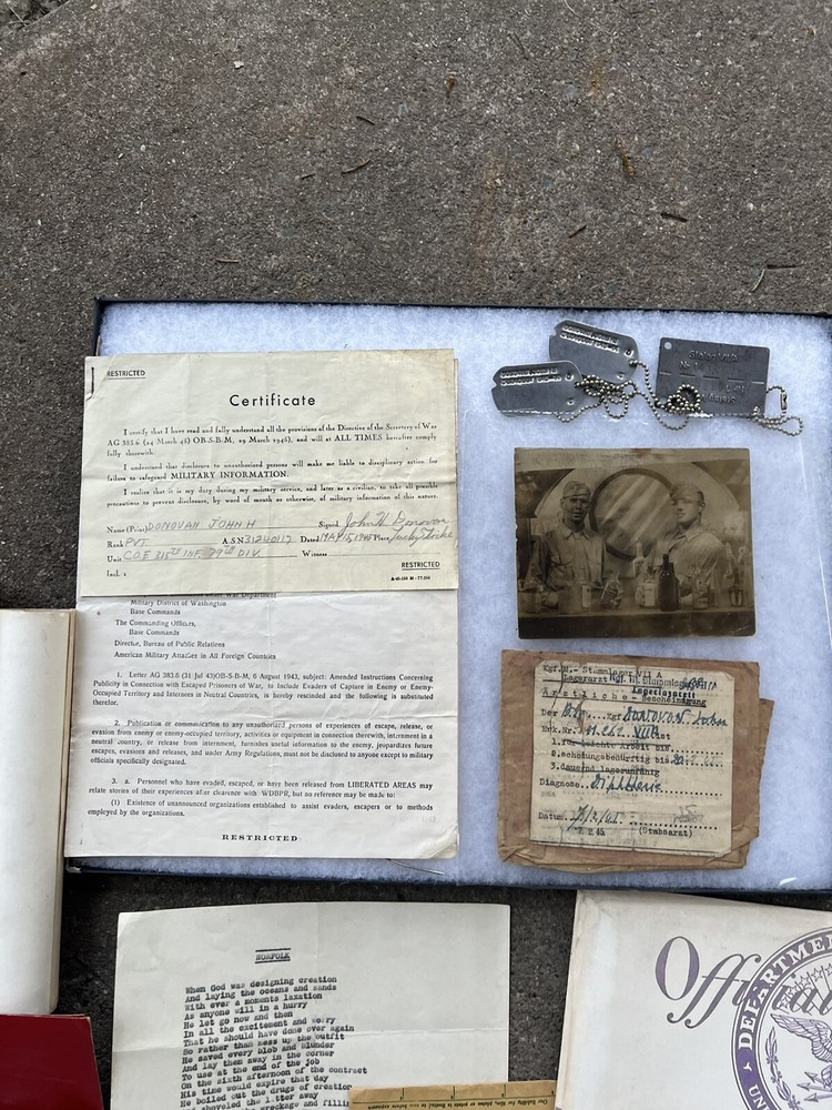 WW2 US Army 79th Infantry Division POW Grouping Stalag (Q949