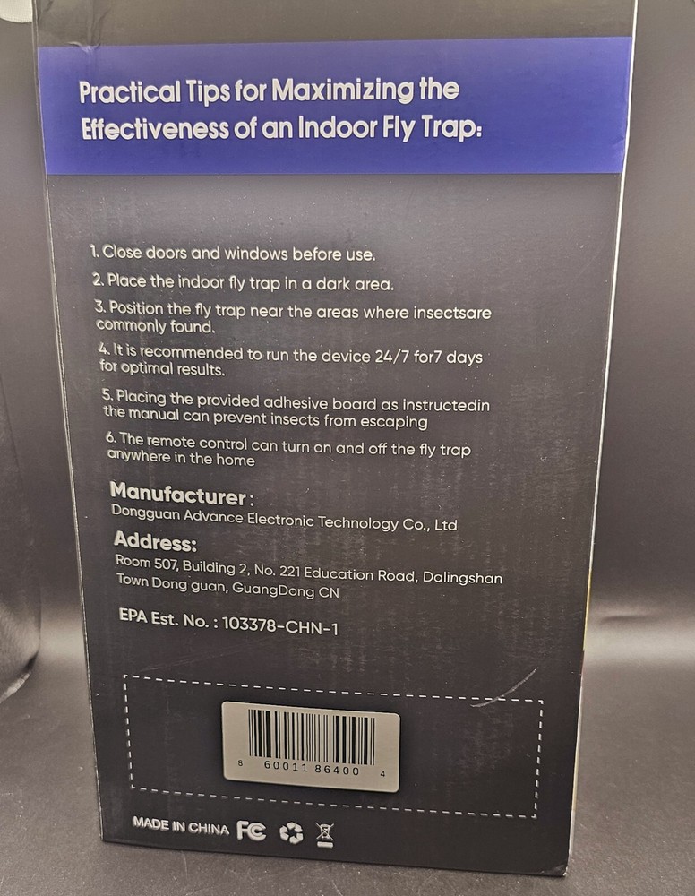 Fly Trap Indoor, Bug Light Trap Indoor, Remote Control Fruit Fly Trap, Gnat