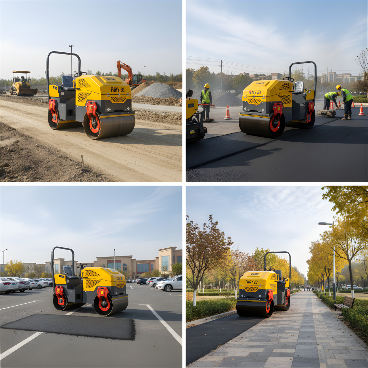 TYPHON FURY 20 Mini Road Roller 2Ton Hydraulic Oil Vibratory B&S 23hp USA engine