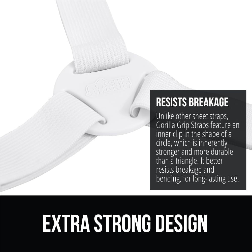 Patent Pending Bed Sheet Holders, Adjustable Elastic Fasteners with Metal Cli...