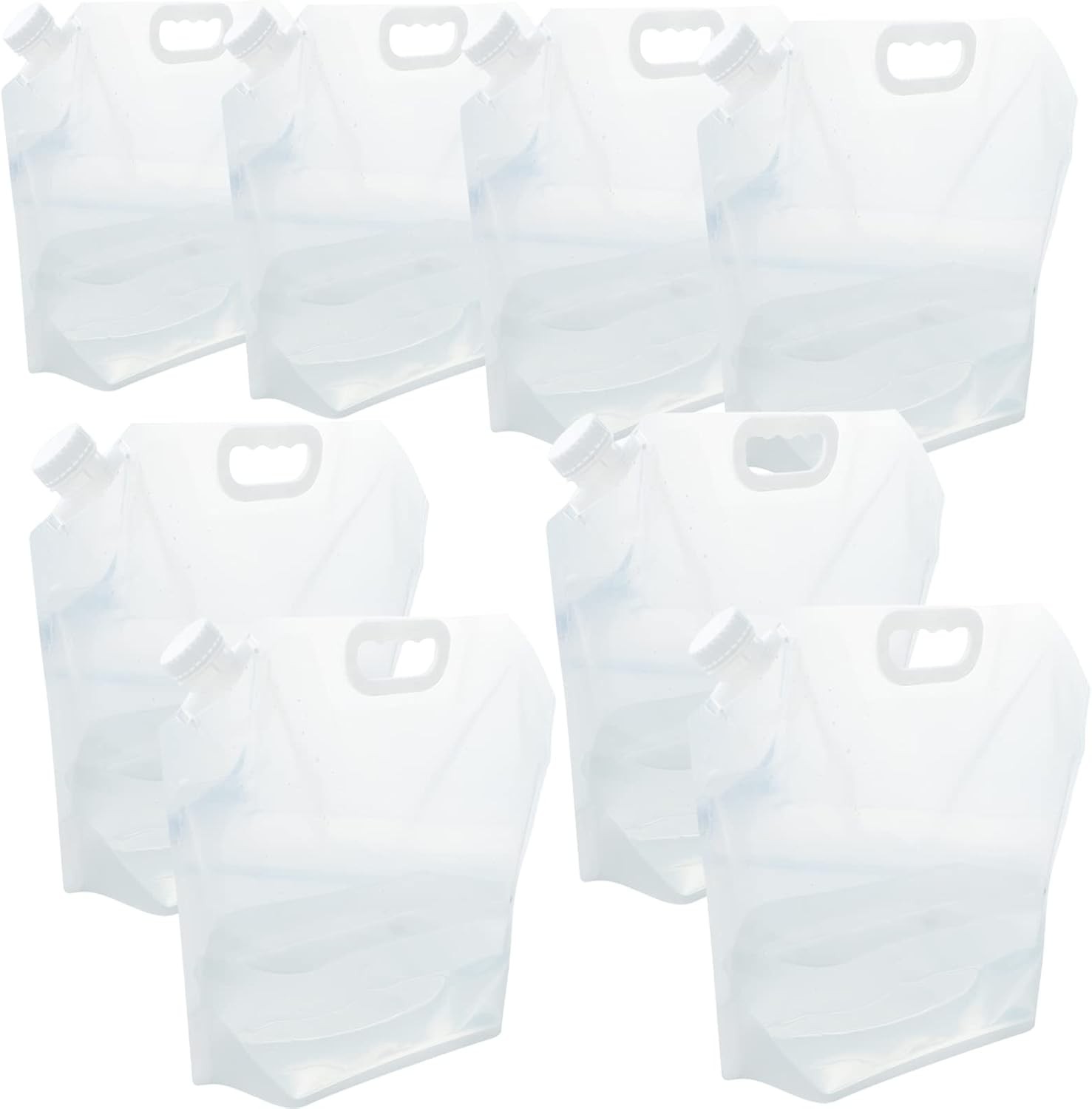 21 Gallons (8 pcs, 2.6 Gallons Each), Water Storage Containers, Foldable Water B