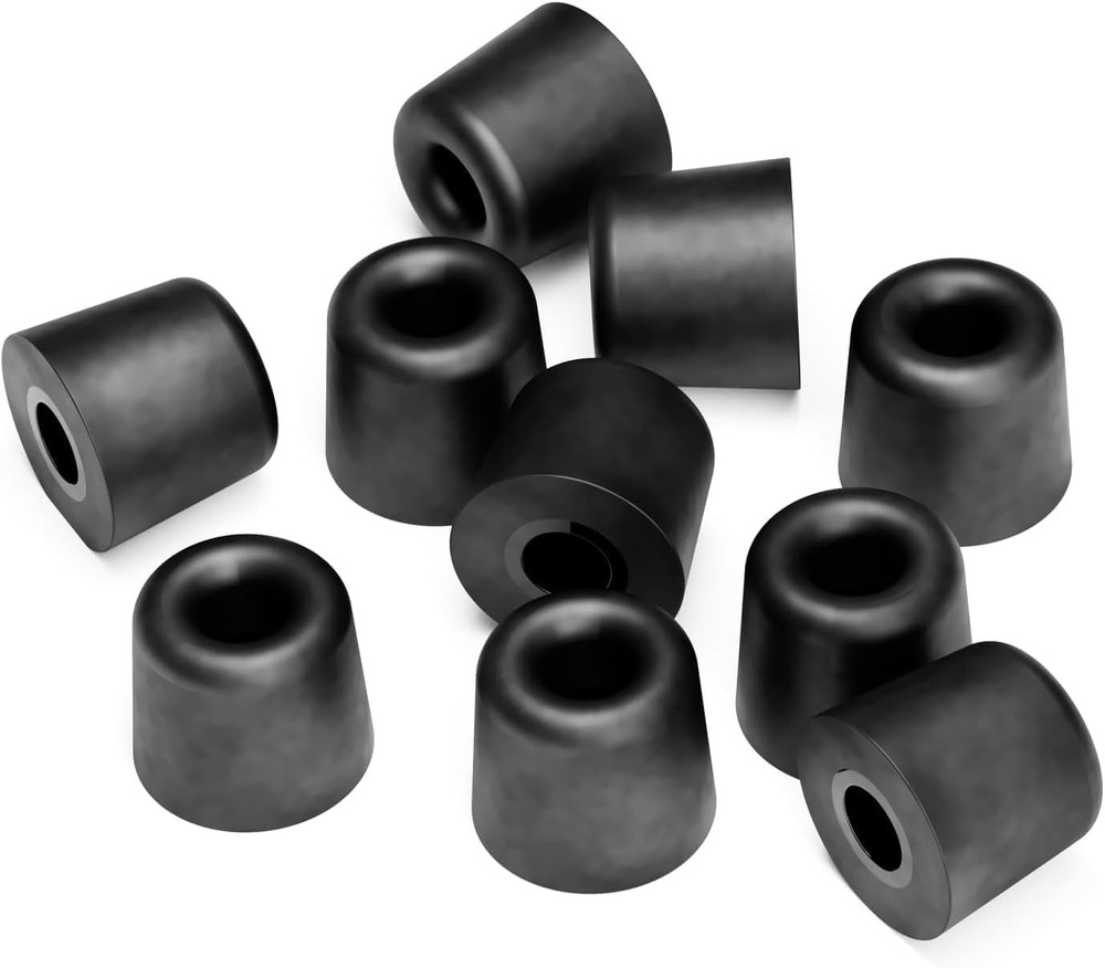 Decibullz Custom Molded Memory Foam Earbud Tips – 5 Pack Small | Small, Black