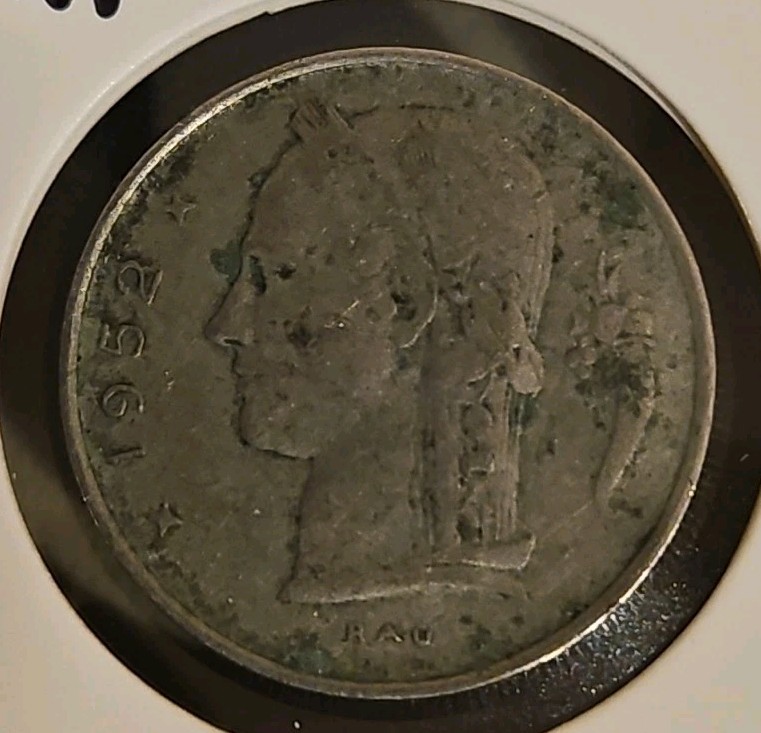 1952 Belgium 1 Franc