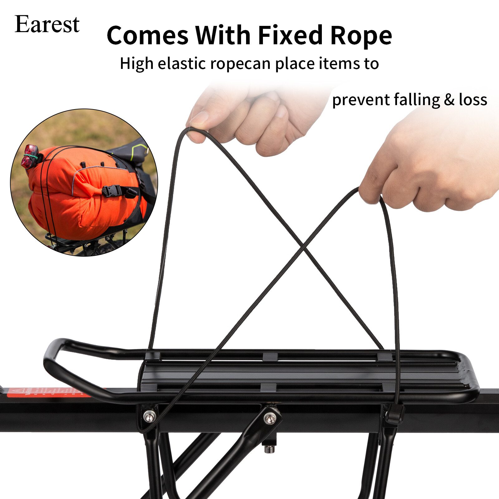 Rear Bike Rack Cargo Rack Alloy Mount Pannier Luggage Carrier Bicycle Fender