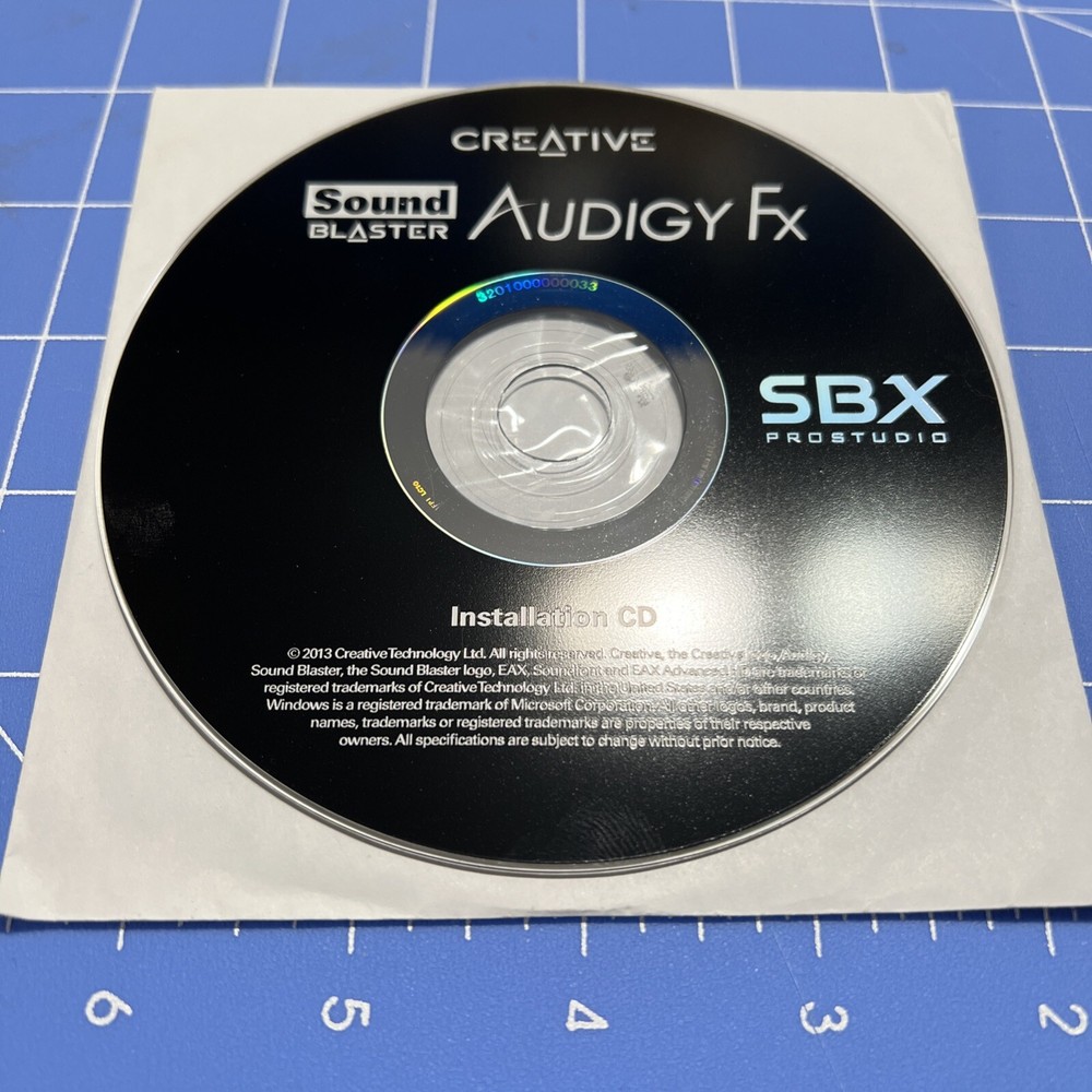 Creative Sound Blaster Audigy Creative DVD Audio  Disc 2013