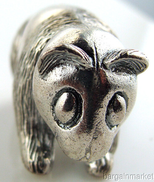 Solid .925 Sterling Silver Panda Bear Figurine #65