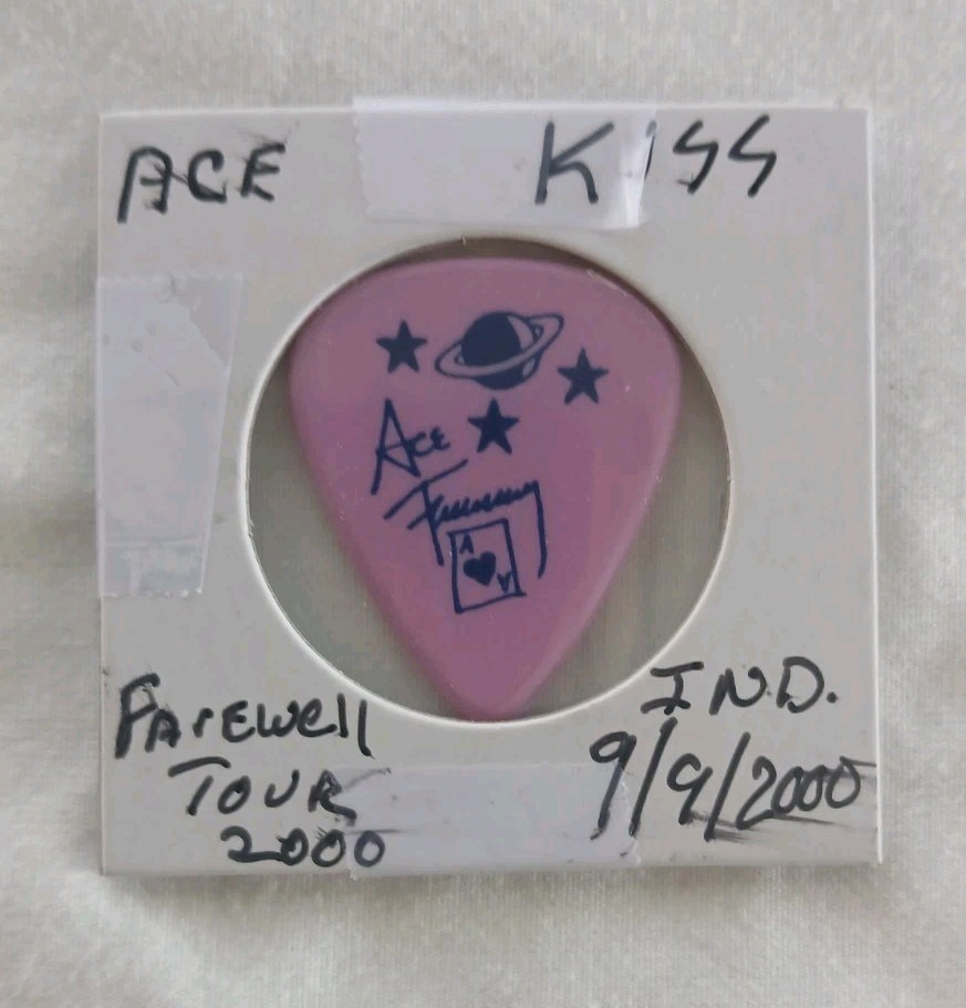 Kiss Ace Frehley Tour Guitar Pick Farewell Tour Indianapolis IN. 9/9/2000