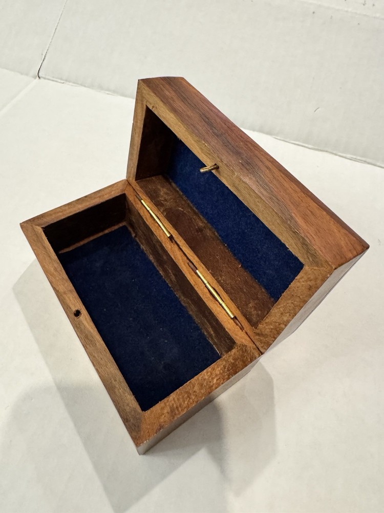 Wood Nautical Anchor Rectangular Box, Brown, Decorative