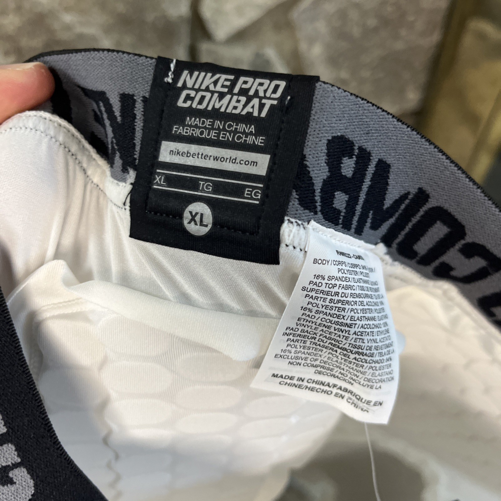 Nike Pro Combat Mens Padded Compression Shorts White XL FREE SHIPPING