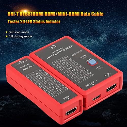 UT681 HDMI Cable Tester, Portable Mini HDMI to HDMI, High Definition USB Cable