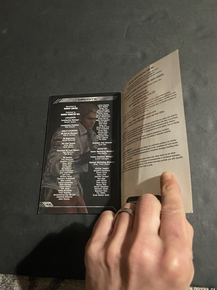 tekken 5 ps2 Manual Only