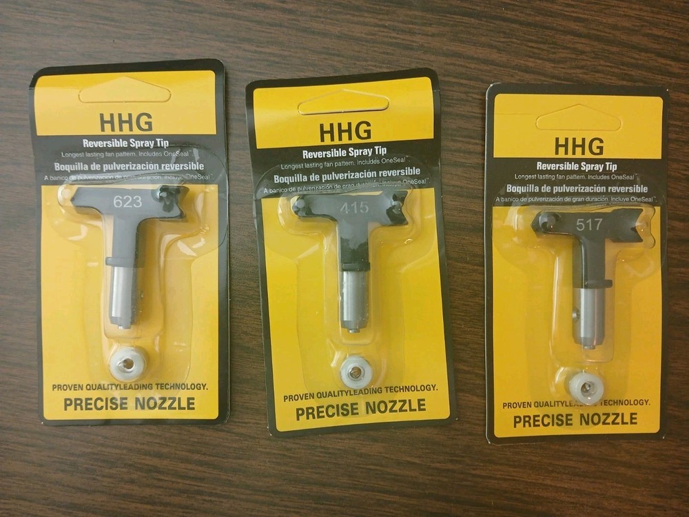 3 Pack HHG Reversible Spray Tip Precise Nozzle Airless Paint Replacement #415