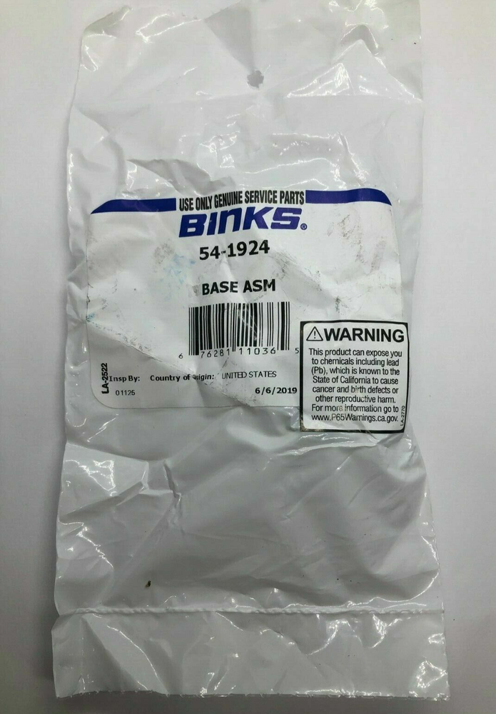 BINKS 54-1924 BASE ASM (Base Assembly)