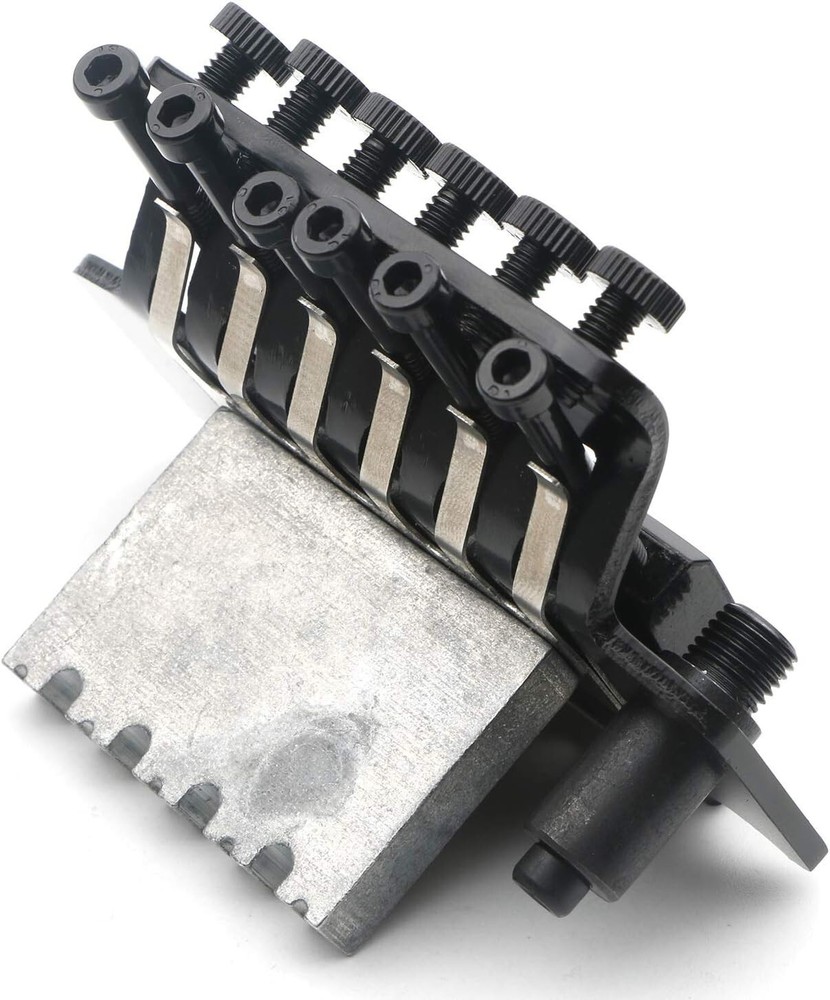 Black Double Locking Tremolo Bridge for Electric Guitars - Easy Install