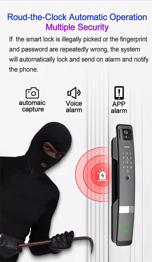 Multi Function Face Recognition Lock, Facial Recognition Security Door Lock