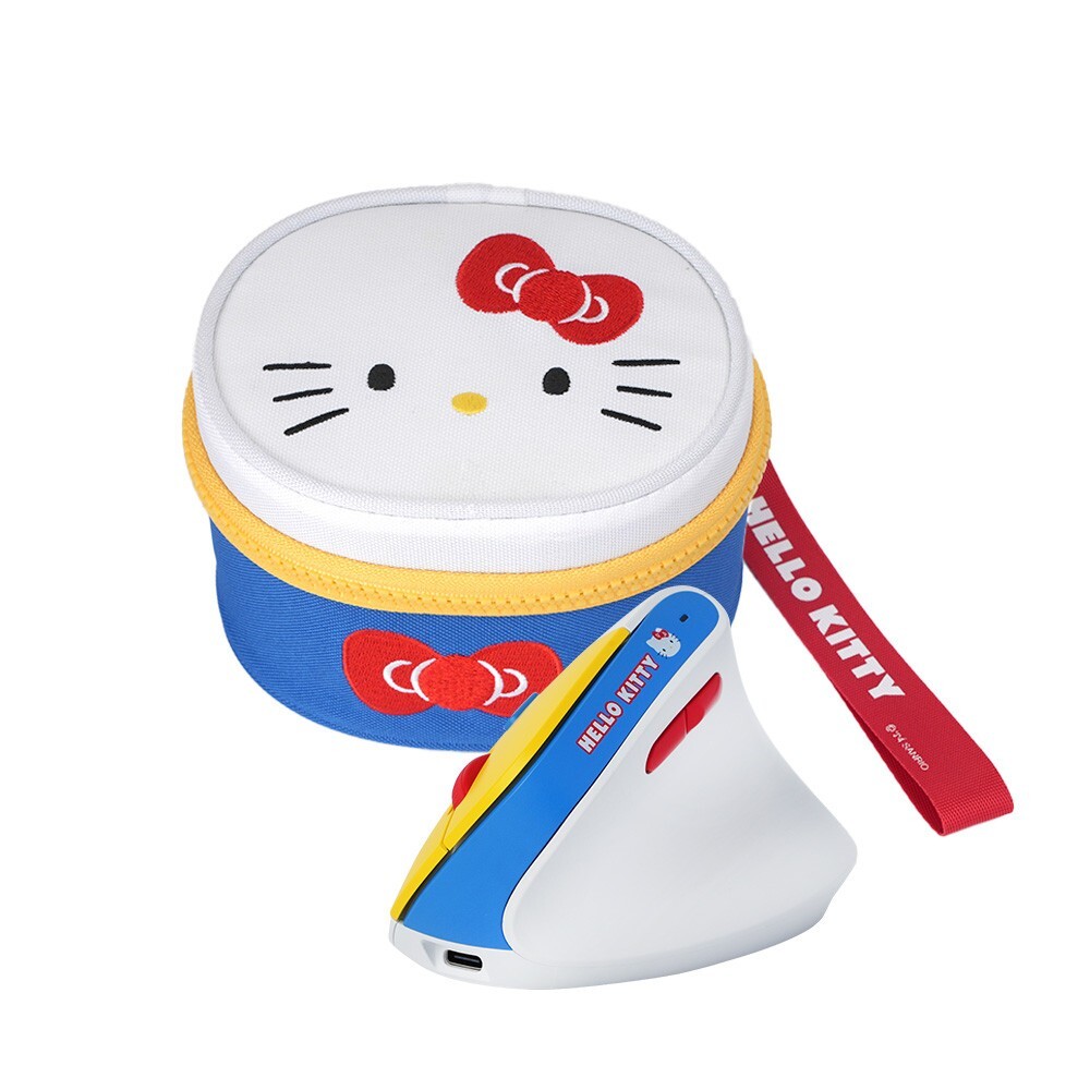 Sanrio Hello Kitty Vertical Mouse Wireless Silent Ergonomic Vertical Mouse+Pouch