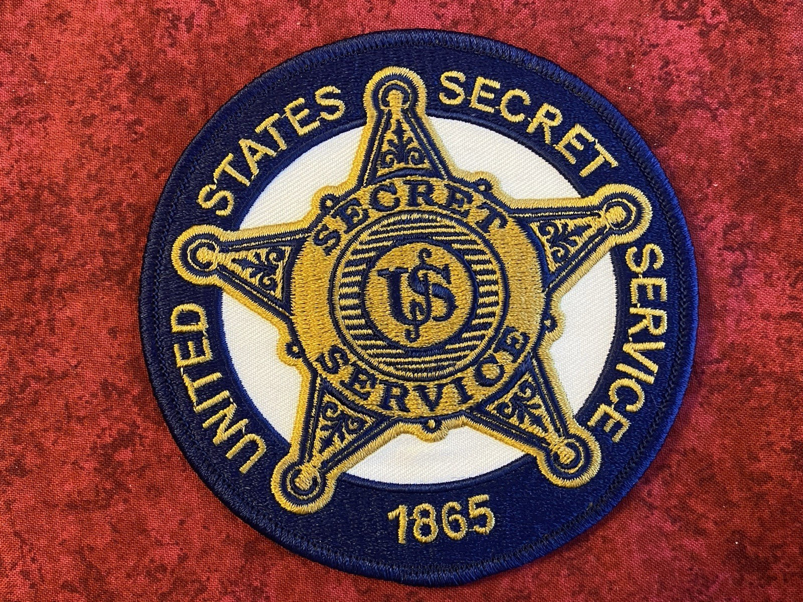 UNITED STATES SECRET SERVICE PATCH - WITH THE GOLD VINTAGE STAR
