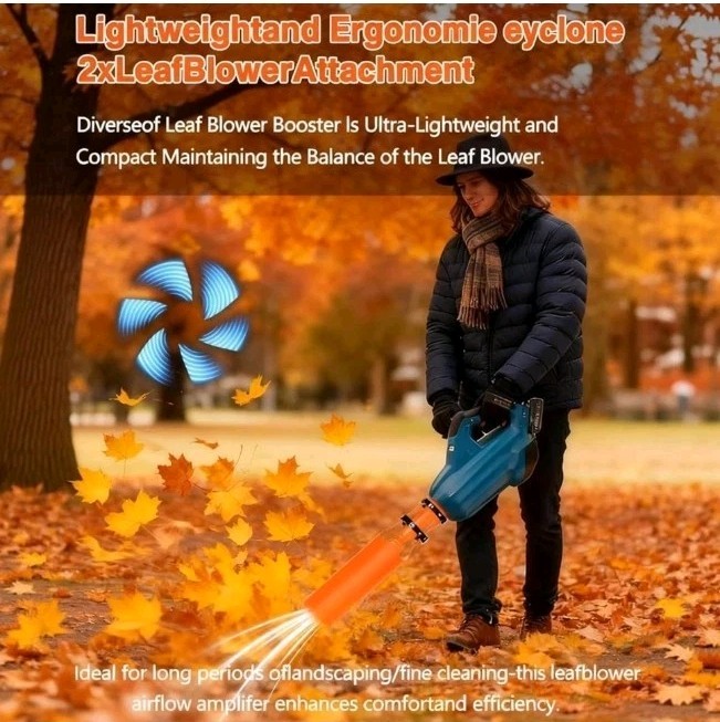 2 Pack Leaf Blower Air Booster, Universal High-Speed Cyclone Nozzle...