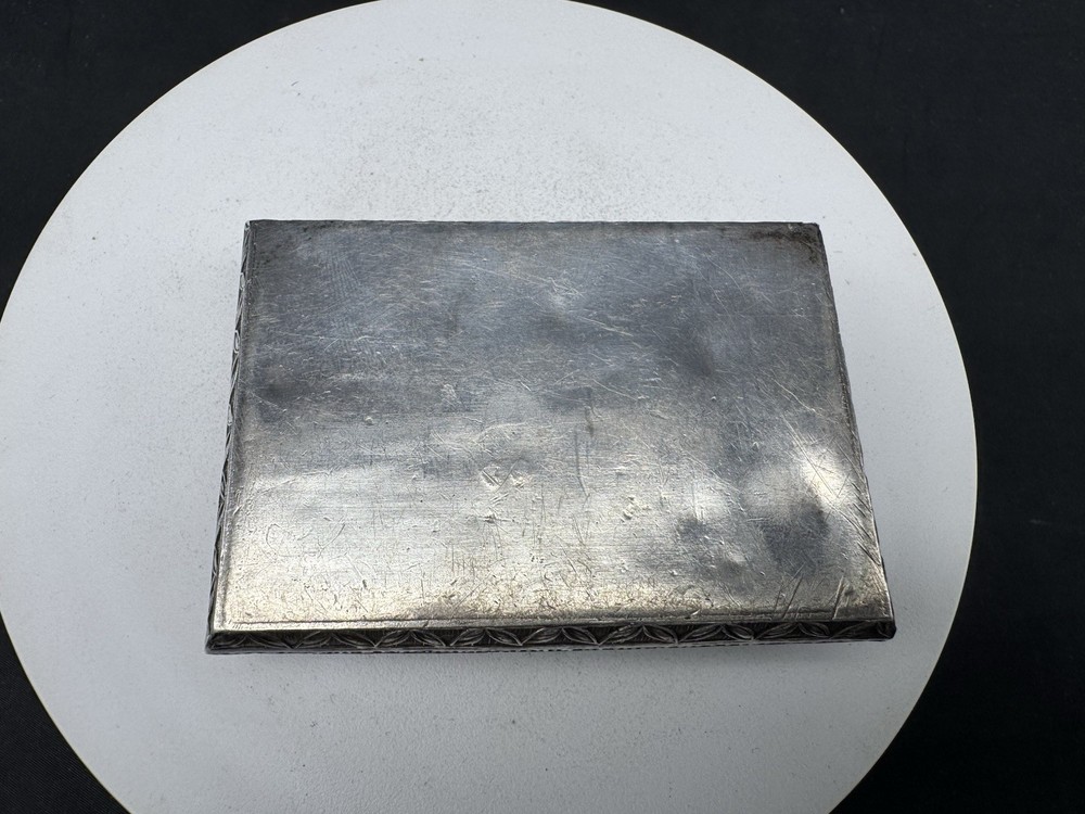 Antique Sterling Silver Hinged Snuff Box, 68 grams