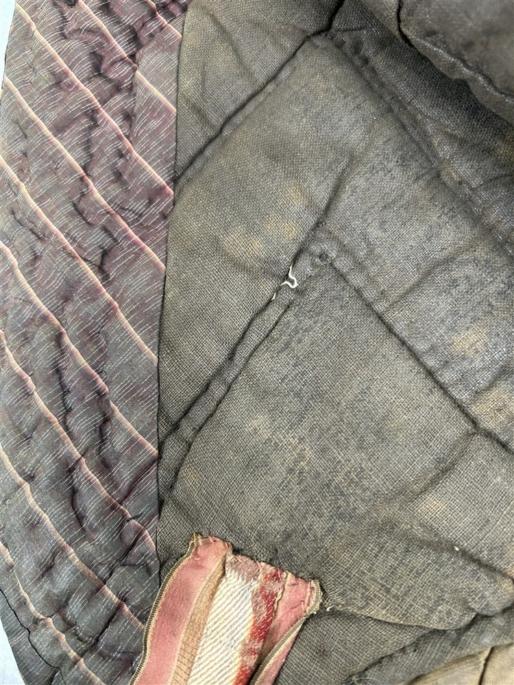 antique hat winter bonnet hand made quilted silk /homespun early 19thc best