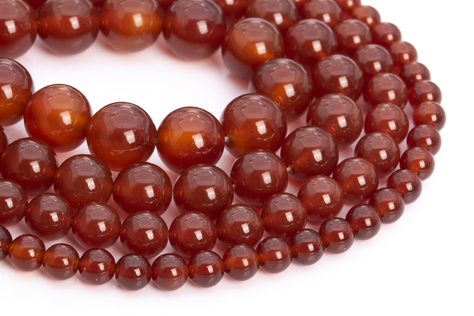 Natural Red Carnelian Grade AAA Round Loose Bead 4/6/8/9-10/11-12/15-16MM