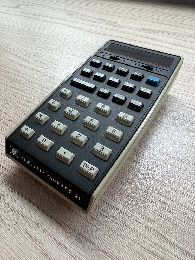 Vintage Hewlett Packard Calculator With Case