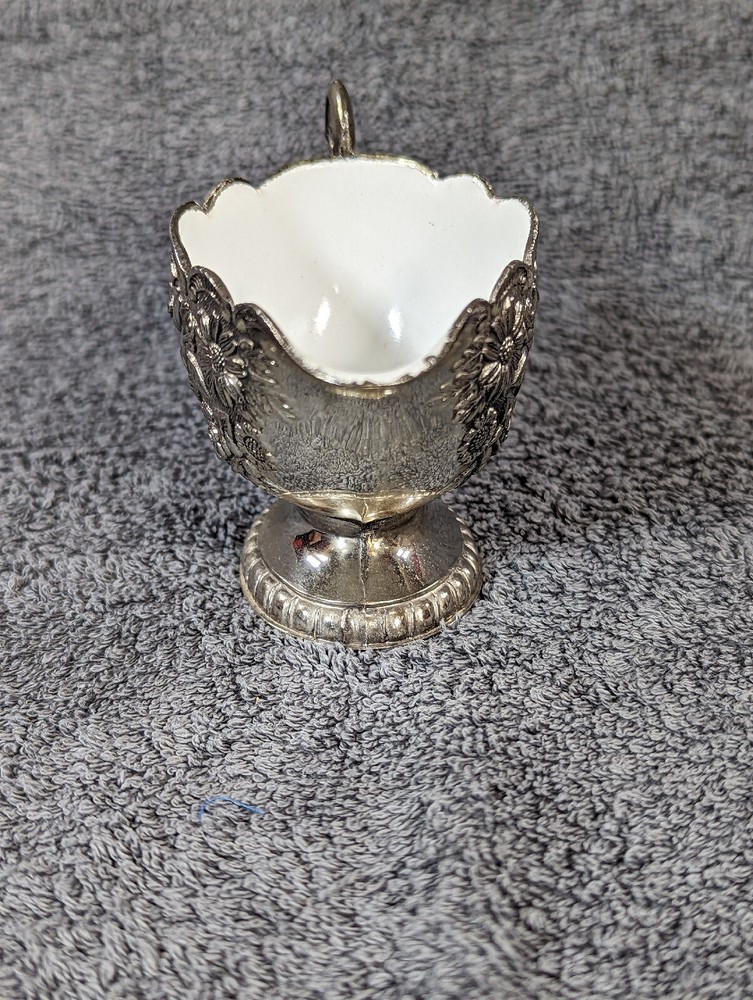 Himark Vintage Silver Plated Cream Jug With Ceramic Lining