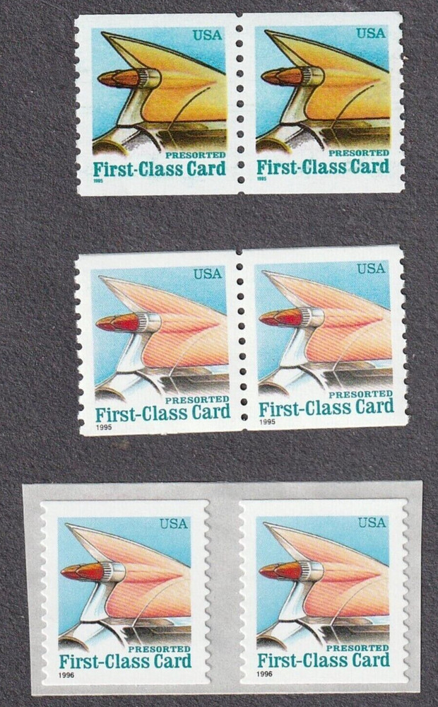 US, #2908-10 Tail Fin set in pairs 6v (15c), MNH