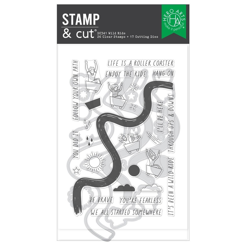 Hero Arts Stamp & Cut Set-Wild Ride