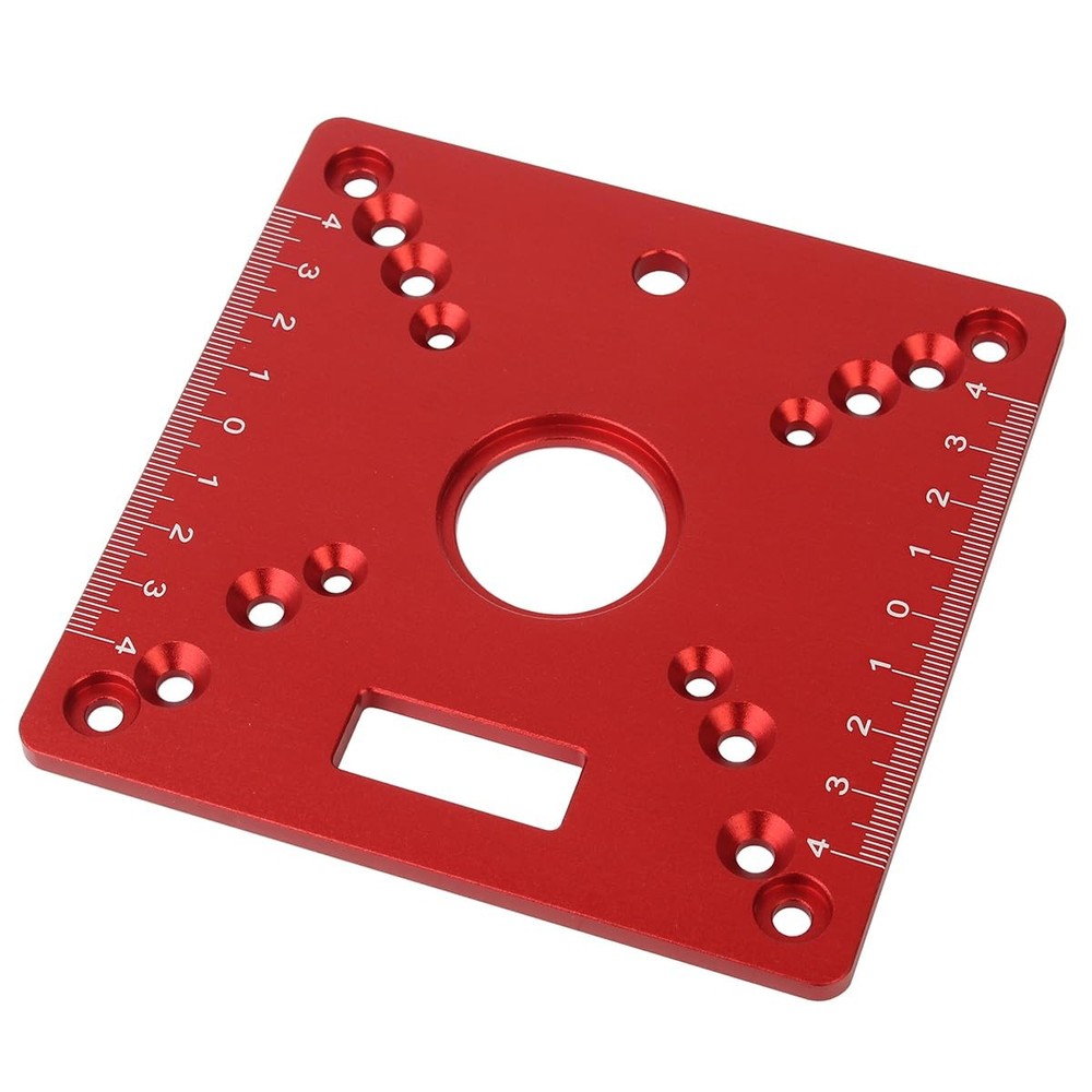 KETIPED Aluminium Router Table Insert Plate,Mini Red(single Plate)