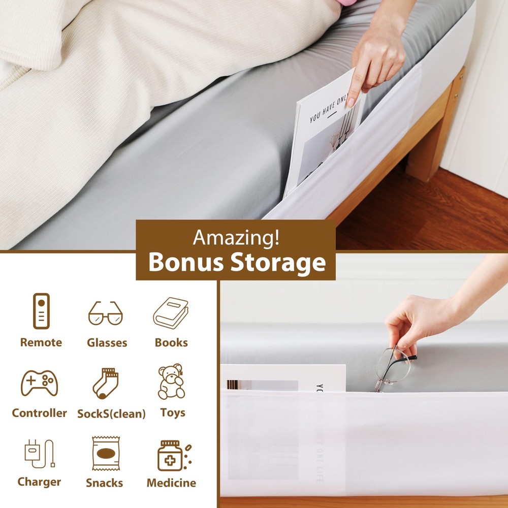 Fitted Bed Sheet Holders & Straps - Secure Elastic Sheets to Mattress Corners...