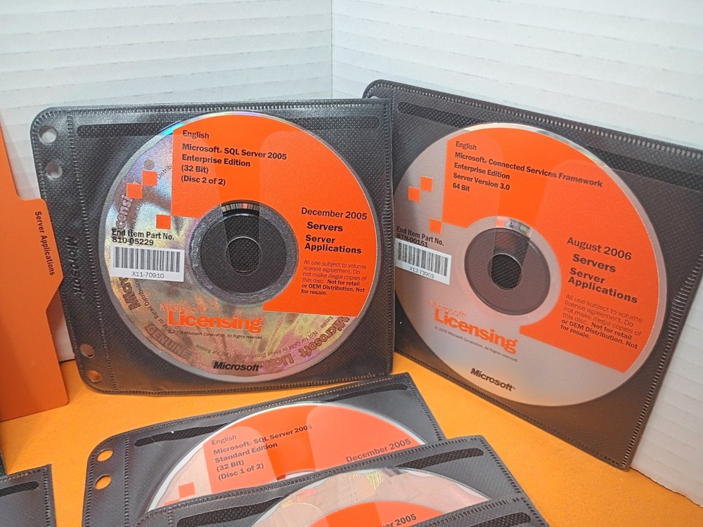 🔥 Used Microsoft licensing SQL Server Visual Studio Office Client Software CD