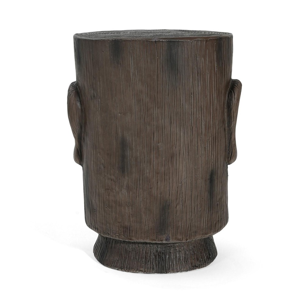 Oxide Moai Side Table - Exotic Easter Island Inspired Pedestal for