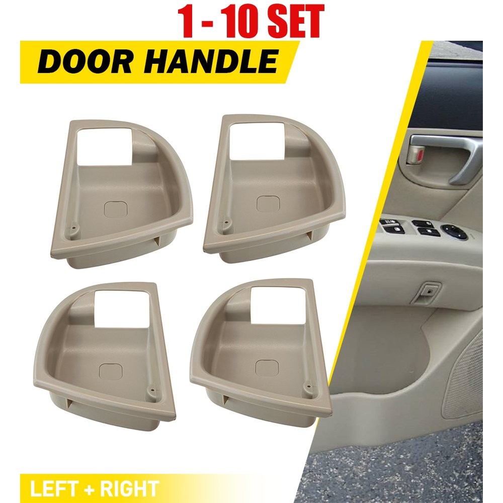 For Hyundai Santa Fe 2007-2012 4-40X Beige Interior Trim Door Pull Handle Bezel