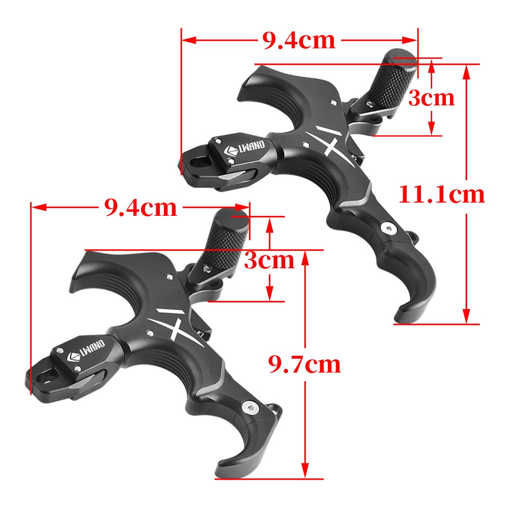 Archery Release Aids 3 4 Finger Thumb Trigger Caliper Grip Compound Bow Hunting