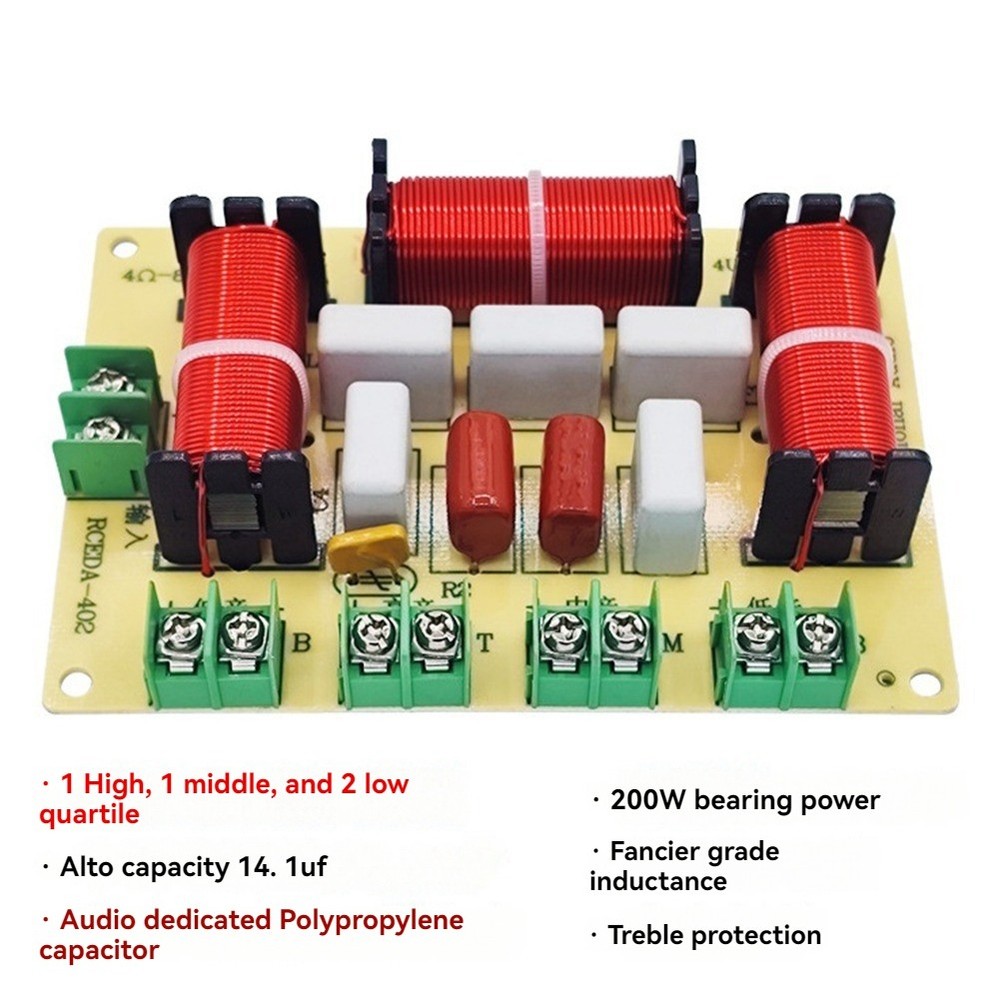 200W 4 Way Crossover Audio Speaker Crossover Dual + Midrange + Treble1012