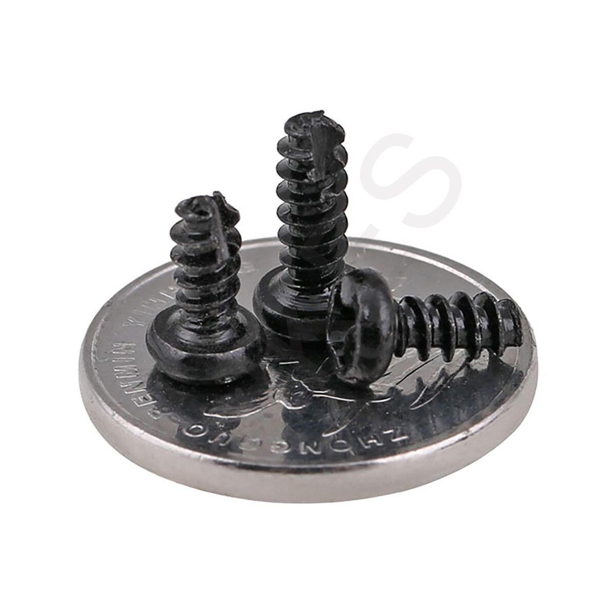 M2 M2.3 M2.6 M3 Phillips Pan Head Self Tapping Screws - Black Zinc Plated