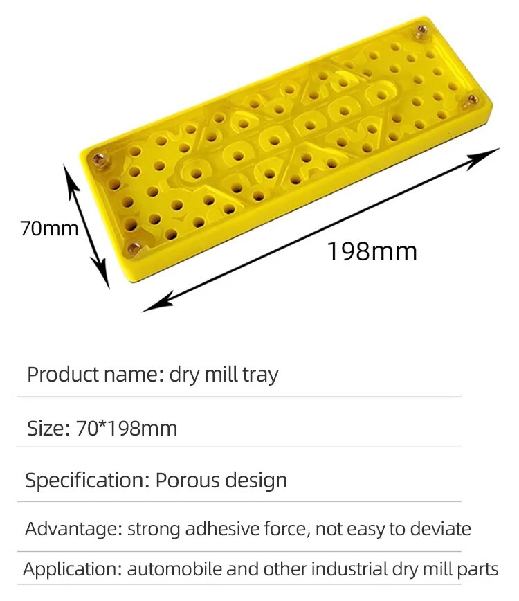 Dry Grinder Tray for FLEX/Mirka Rectangular Pneumatic Sandpaper Machine 70x198mm