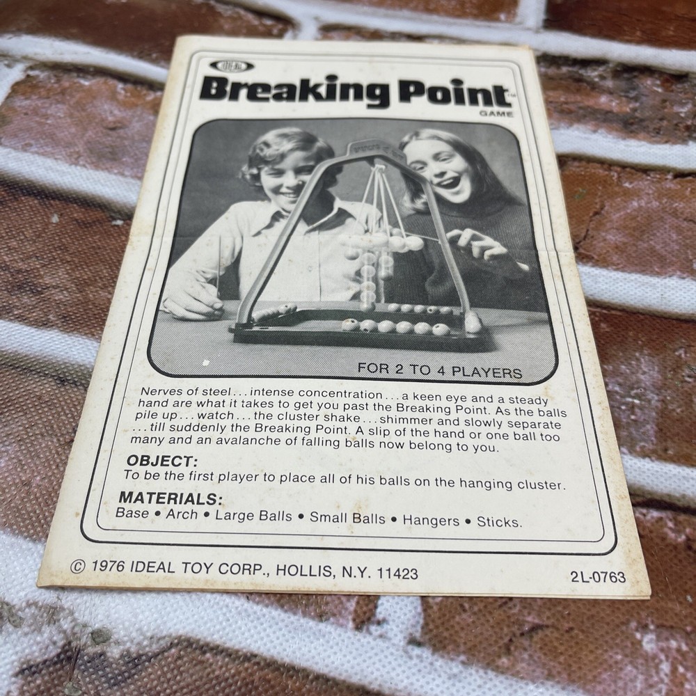 Breaking Point Game 1976 Replacement Directions